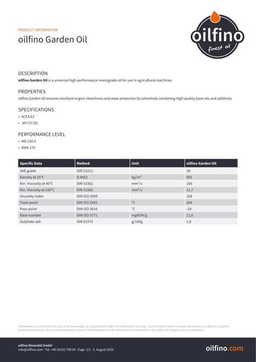 TDB EN Oilfino Garden Oil